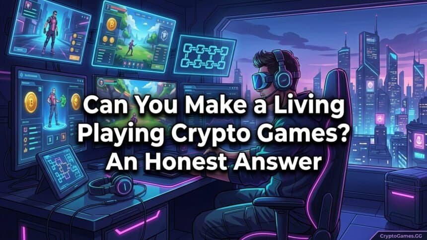 Featured image for Can You Make a Living Playing Crypto Games? An Honest Answer