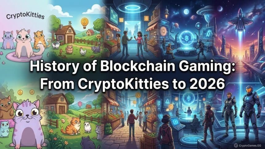 Featured image for History of Blockchain Gaming: From CryptoKitties to 2026