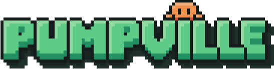 Pumpville social pixel-art game logo