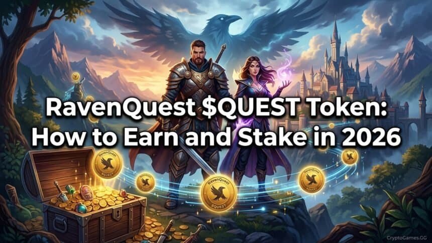 Featured image for RavenQuest $QUEST Token: How to Earn and Stake in 2026
