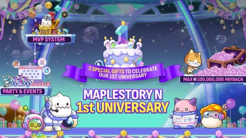 MapleStory N Marks First Anniversary With Power Crystal Payback, MVP System and Month-Long Event Series