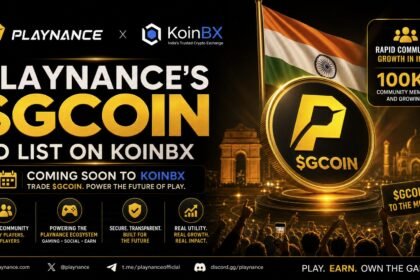 $GCOIN Lands on KoinBX as Playnance's Community Model Gains Ground in India