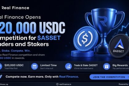 Real Finance Opens $20,000 USDC Competition for $ASSET Traders and Stakers