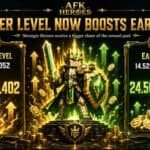 AFK Heroes ties reward pool payouts to hero Power Level