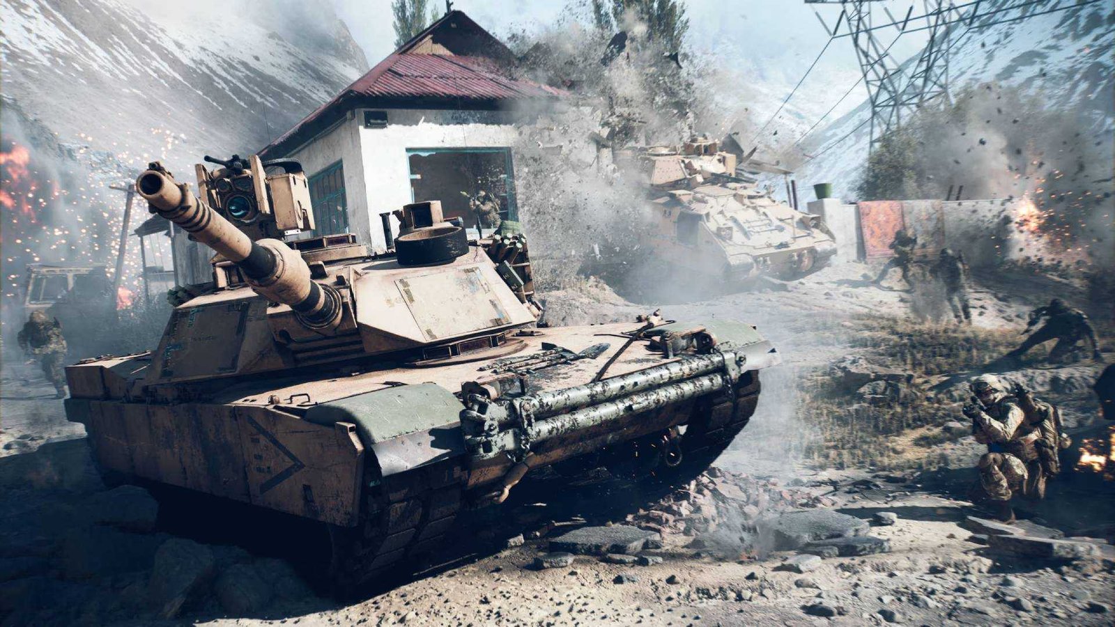EA's CEO made $38.6 million the year it fired Battlefield 6 devs A tank in Battlefield 6 with soldiers crouched near it in the road while another tank crashes through a building in the background.