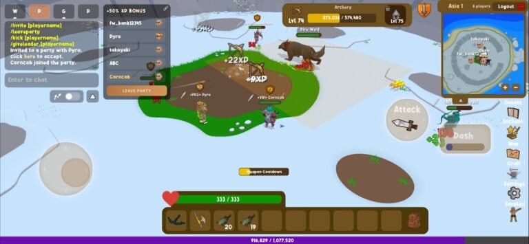 EmberQuest.io gameplay screenshot 1 – MMO crypto game on Solana
