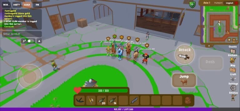 EmberQuest.io gameplay screenshot 2 – MMO crypto game on Solana
