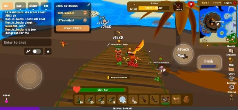 EmberQuest.io gameplay screenshot 4 – MMO crypto game on Solana