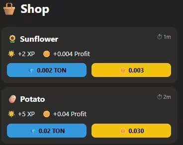 FarmerTON gameplay screenshot 3 – Casual crypto game on TON