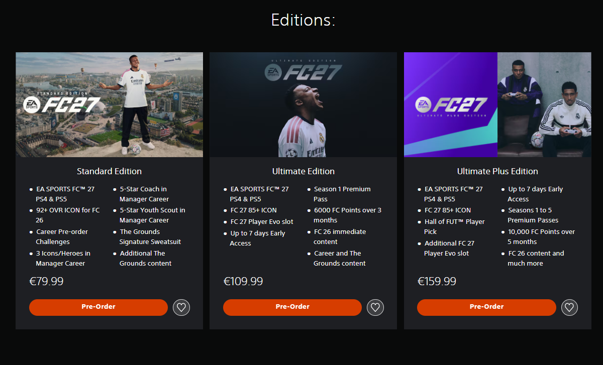 FC 27 drops September 25, and the top edition wants €159.99 FC 27 drops September 25, and the top edition wants €159.99