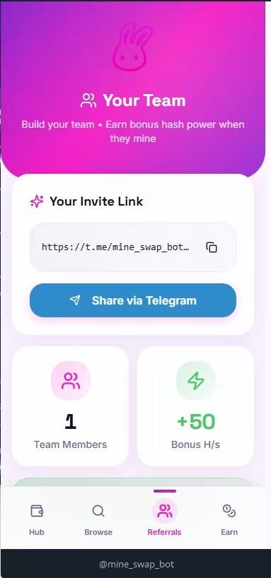 MineSwap gameplay screenshot 3 – Mining crypto game on BNB Chain