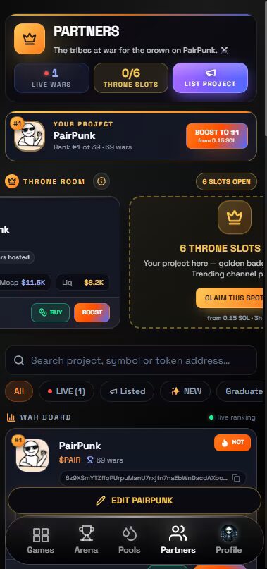 PairPunk gameplay screenshot 3 – Minigame crypto game on Solana