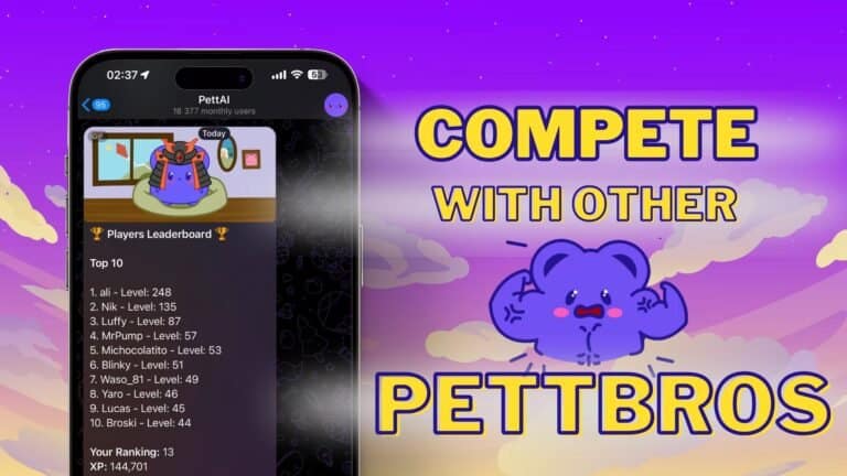 Pett.ai gameplay screenshot 3 – Breeding crypto game on Base