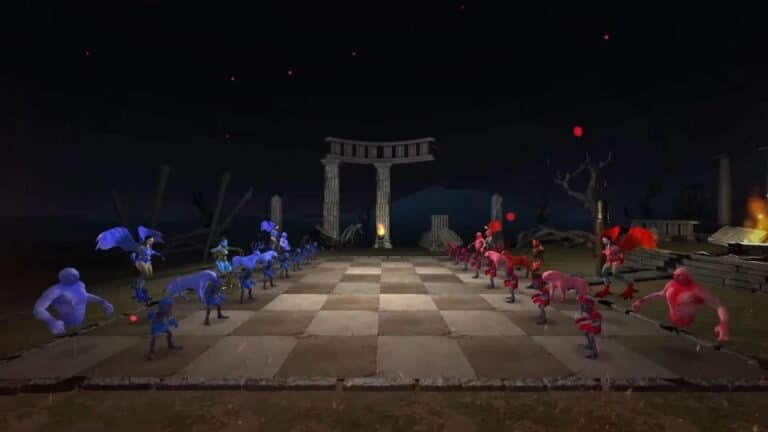 Vulcan’s Battle Chess gameplay screenshot 2 – Board crypto game on Elysium