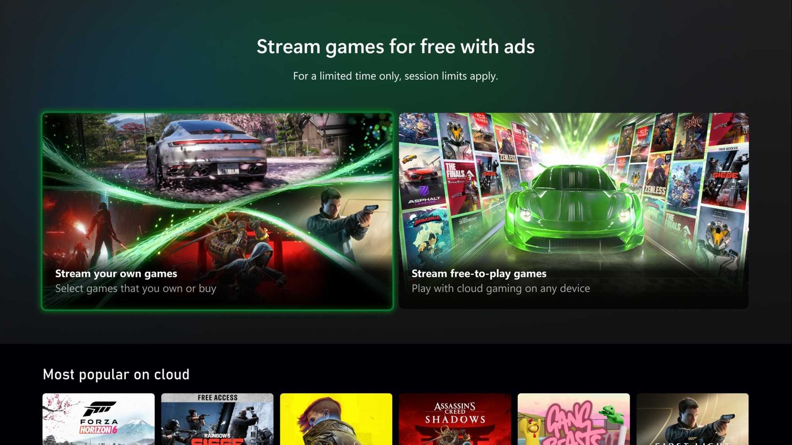 Xbox now wants you to watch ads to play games you already own xbox streaming free with ads