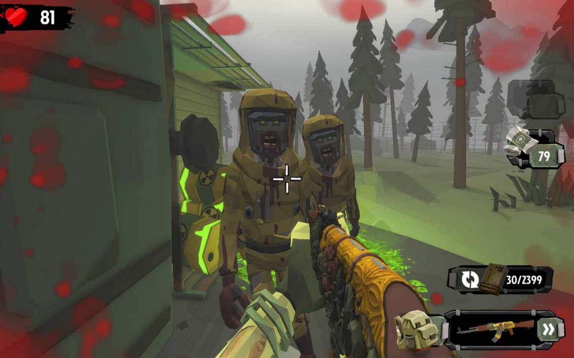 Image shows gameplay from Walking Zombie 2