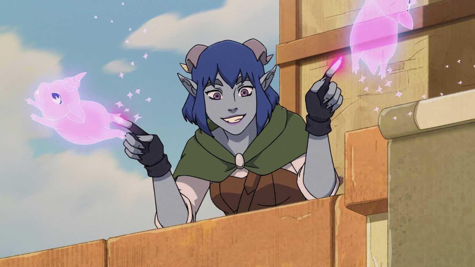 Jester using her magic in Prime Video's The Mighty Nein