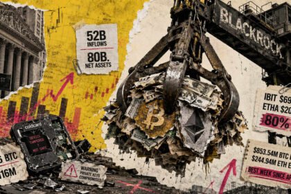 Bitcoin and Ethereum ETFs top $1B in their best week since April, and BlackRock took 80% of it