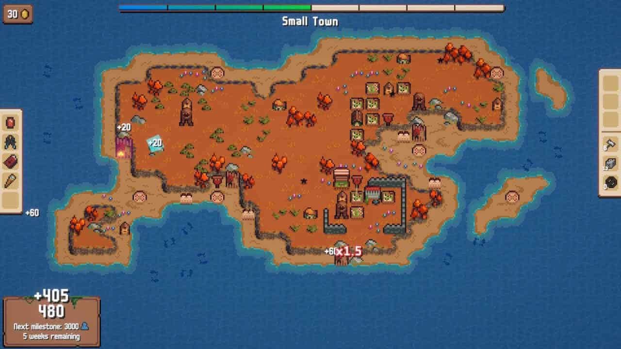 An empty island with an autumnal theme in Combolands