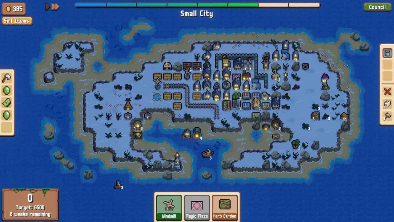 A snowy city in Combolands