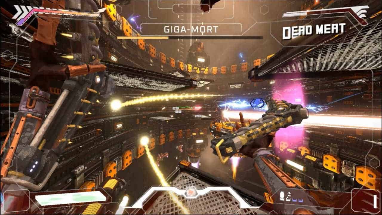 Cyber Rail GigaMort boss