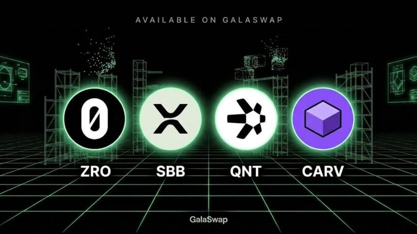 Gala lists ZRO, SBB, QNT and CARV on GalaSwap