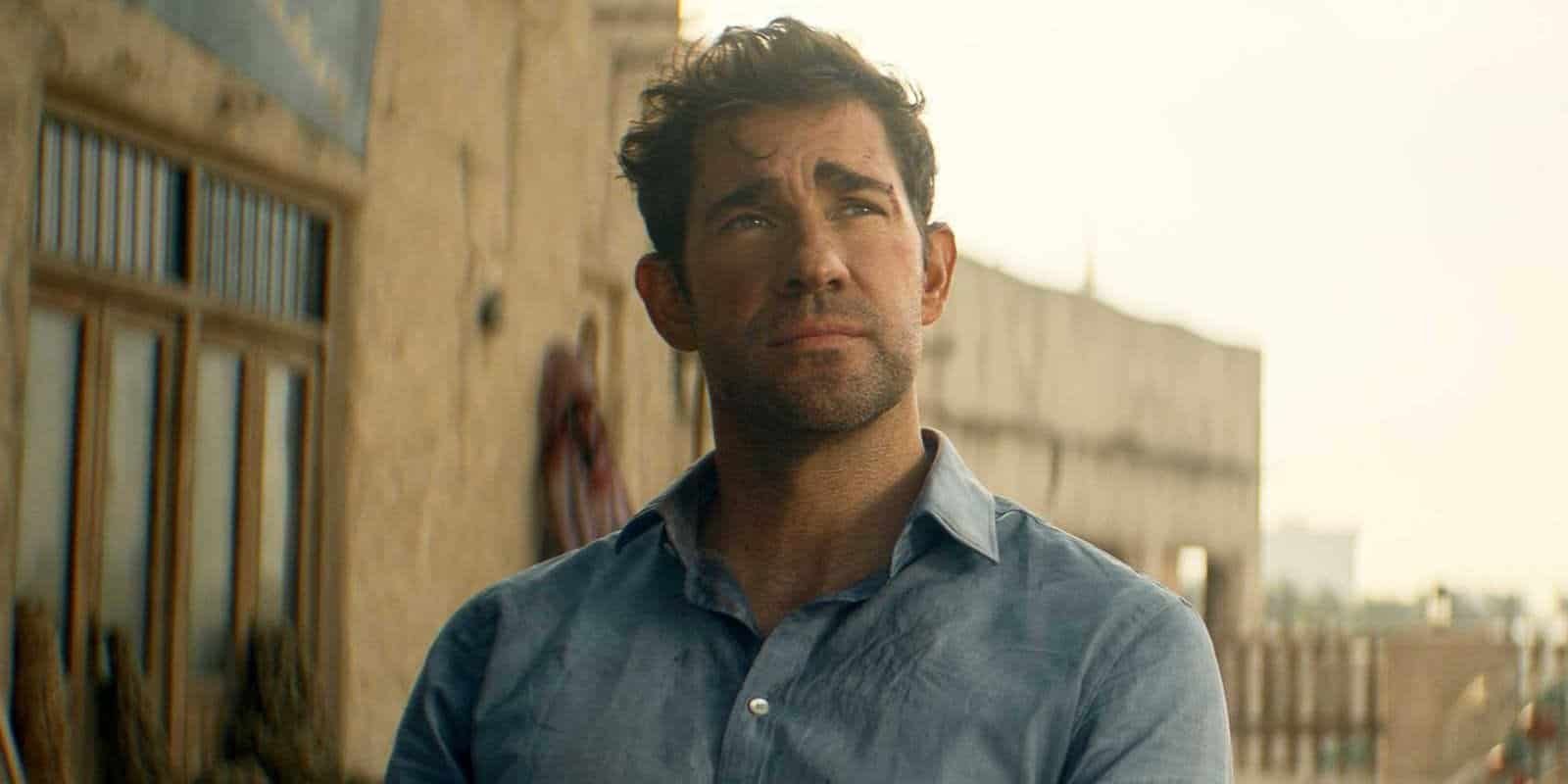 John Krasinksi looking thoughtful in Jack Ryan Ghost War