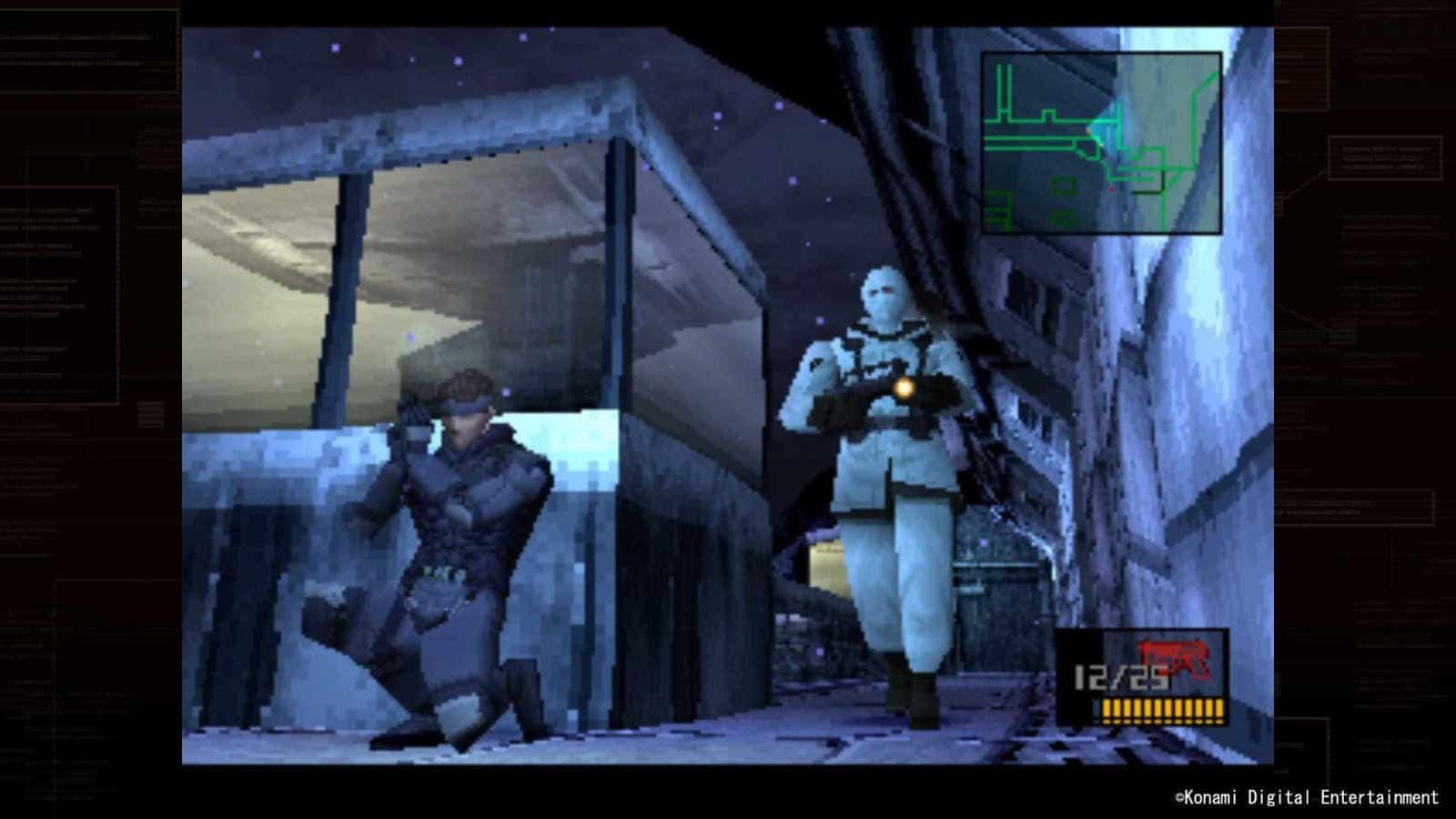 Image shows gameplay from Metal Gear Solid