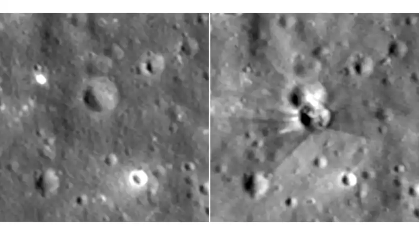 NASA finally photographed the crater a SpaceX Falcon 9 punched into the Moon