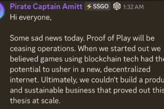 Pirate Nation studio Proof of Play is ceasing operations, post says