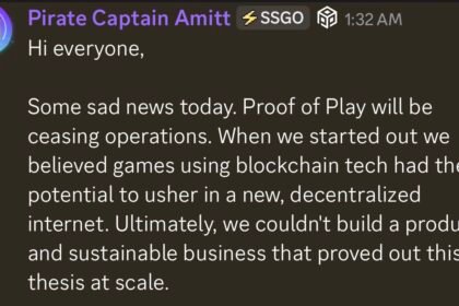 Pirate Nation studio Proof of Play is ceasing operations, post says