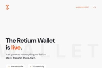 Retium opens public testnet, starting with wallet access