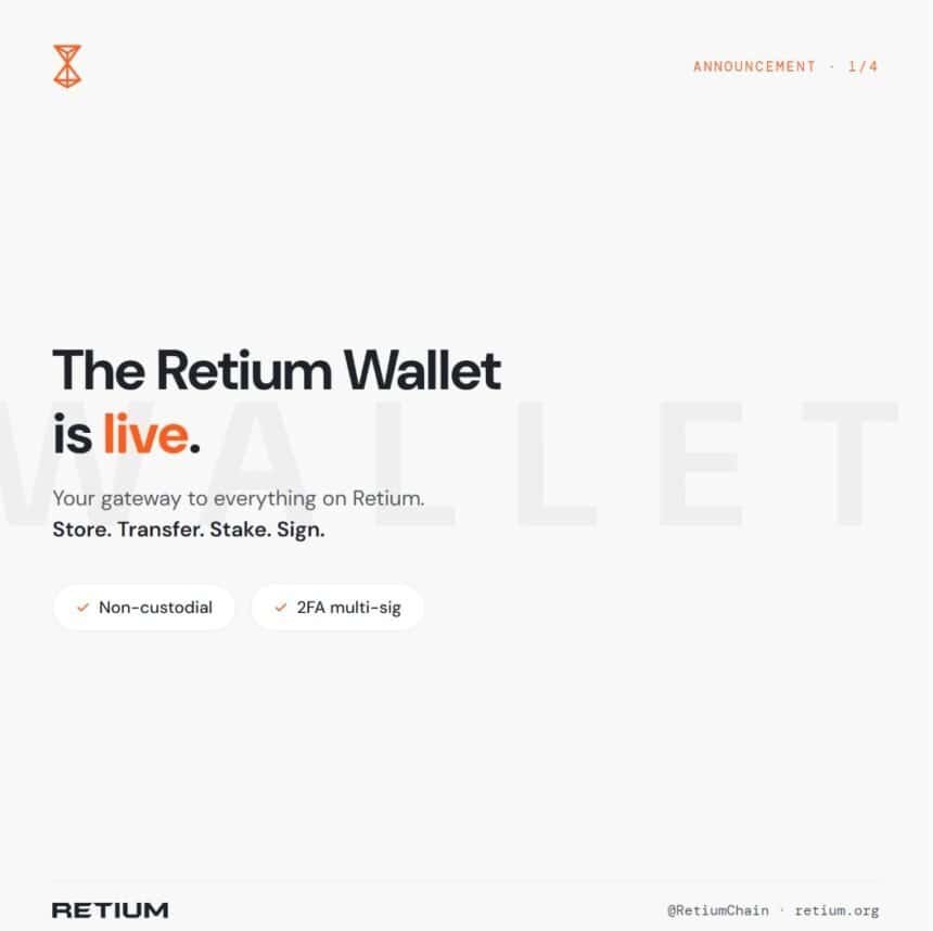 Retium opens public testnet, starting with wallet access