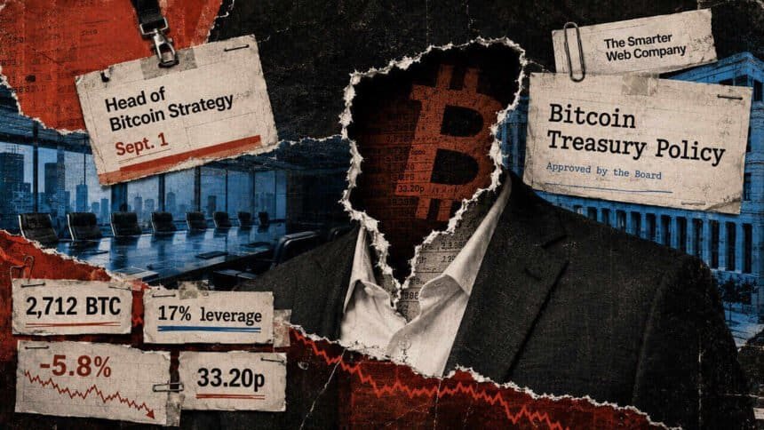 Smarter Web's 2,712 BTC treasury loses its Bitcoin strategy chief, with no successor named