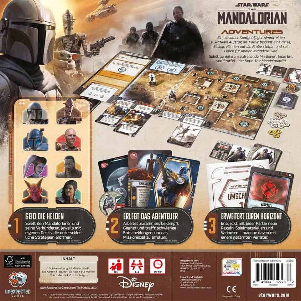 Image shows the components from The Mandalorian: Adventures