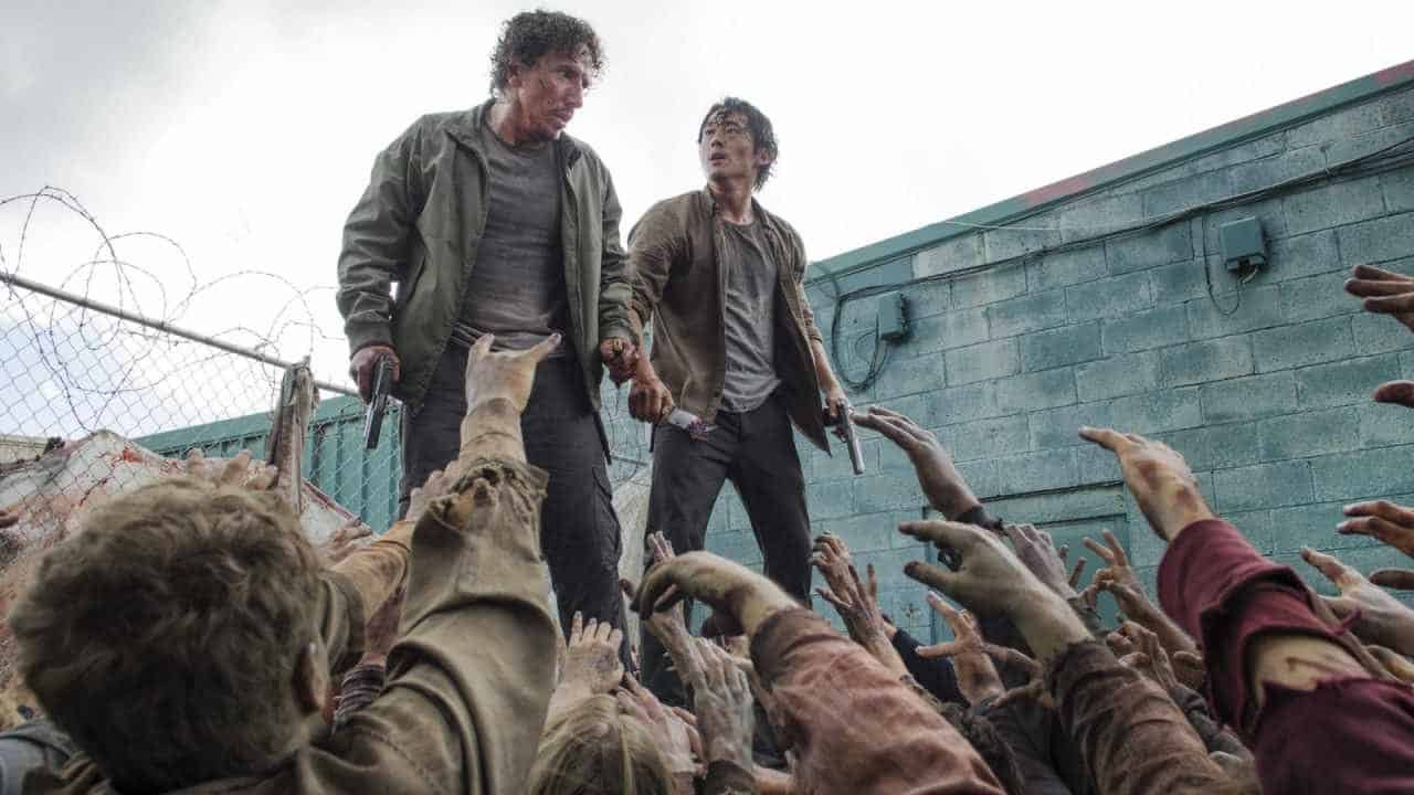 The Walking Dead season 6 still, before Glenn's fake-out death