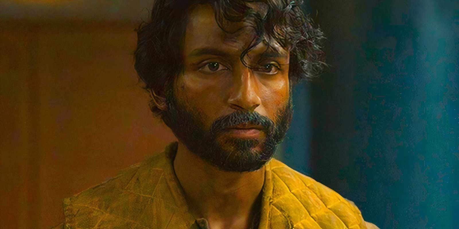 Avi Nash looking sad as Lukas Kyle in Silo