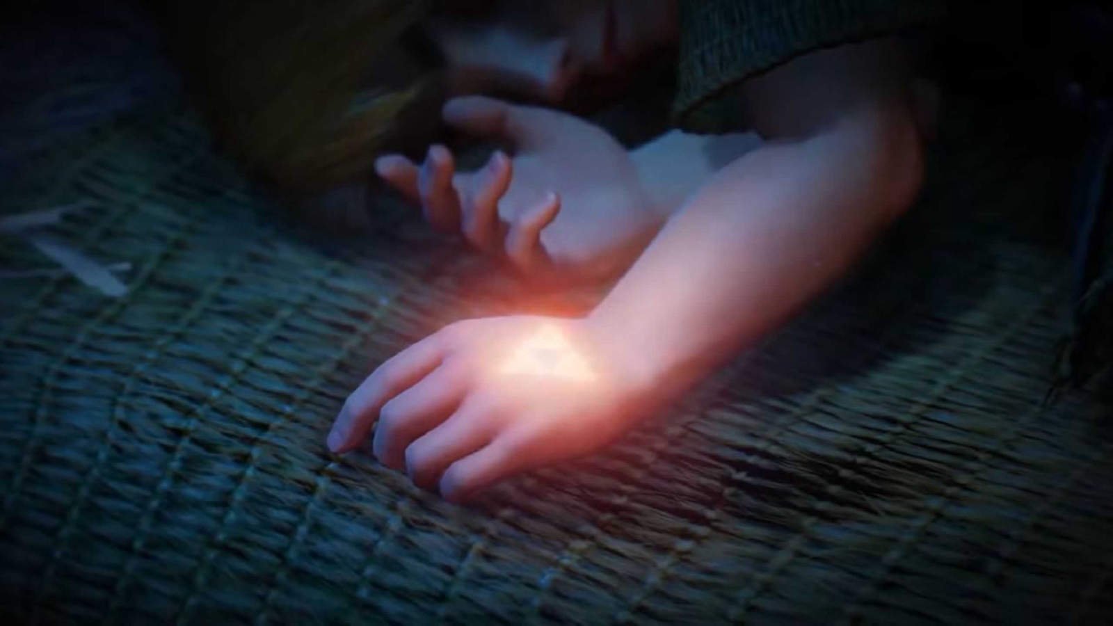Ocarina of Time trailer showing young link with the triforce symbol