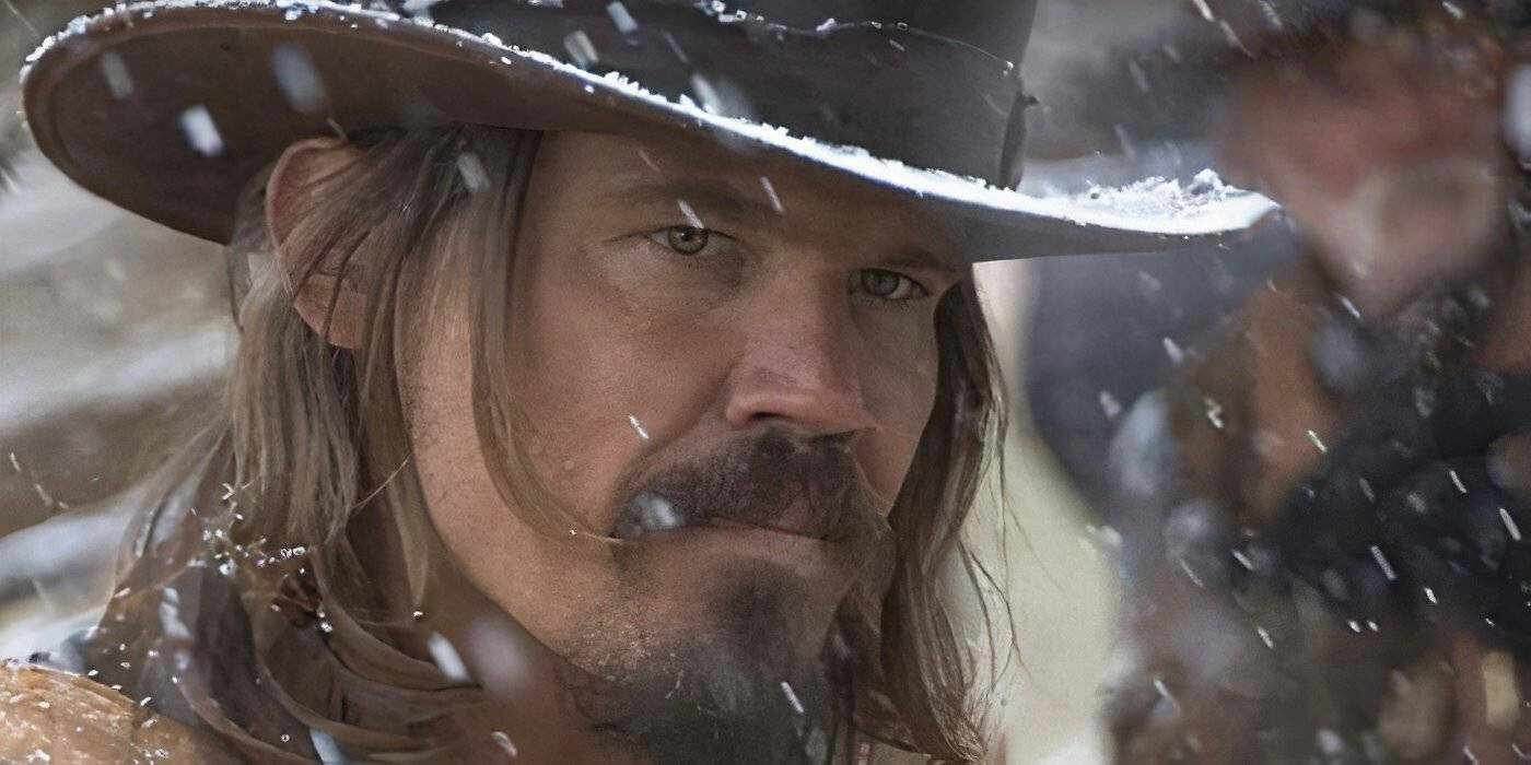 Josh Brolin standing in the snow in Into the West