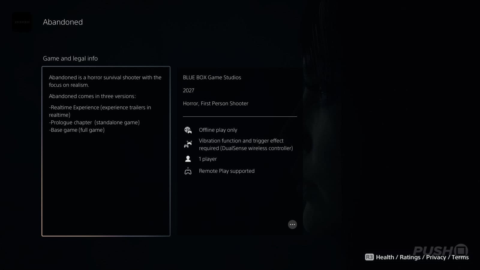 Abandoned on PS5 is somehow back from the dead after years