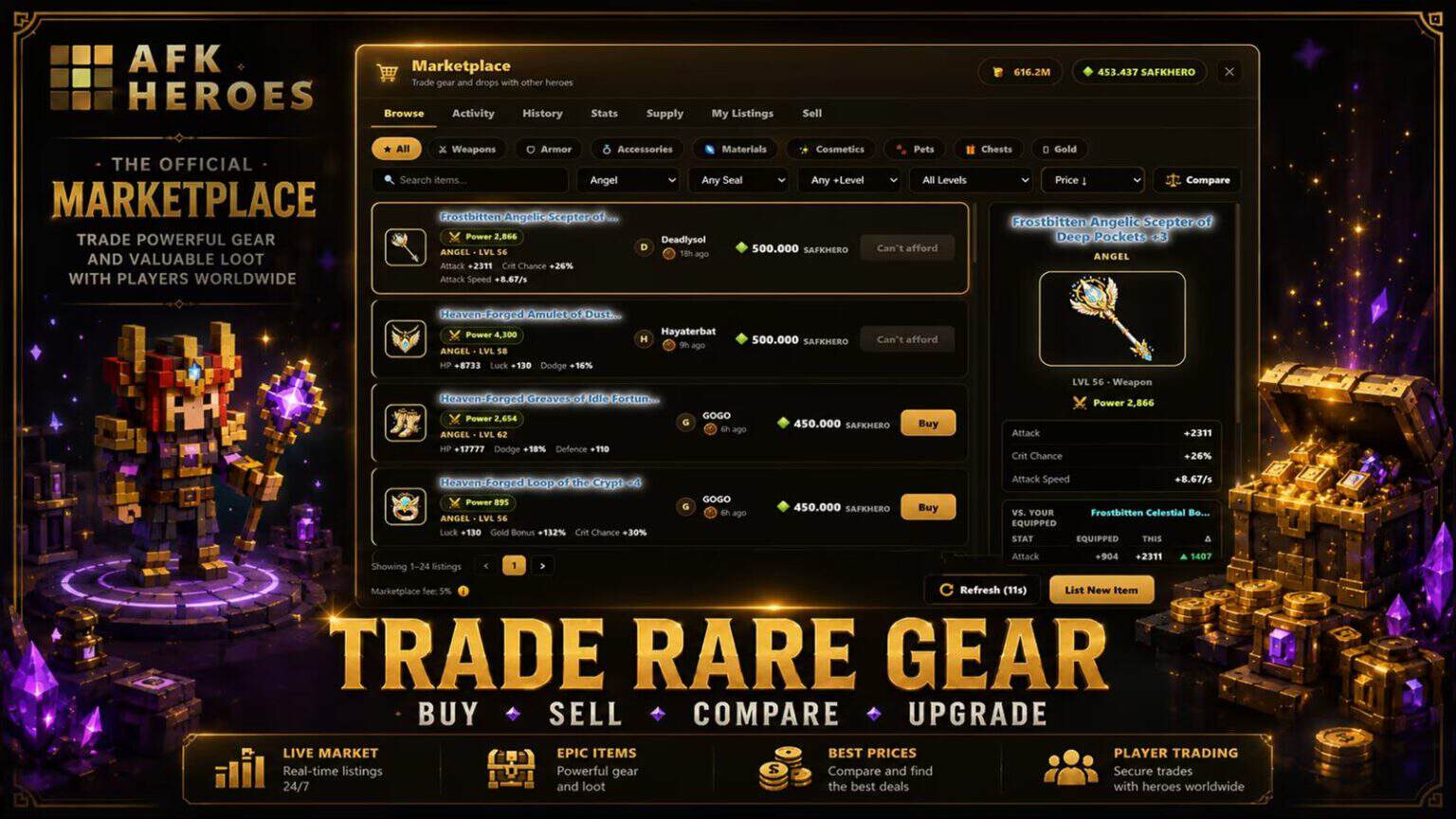 AFK Heroes | Idle RPG gameplay screenshot 3 – Auto Battler crypto game on Solana