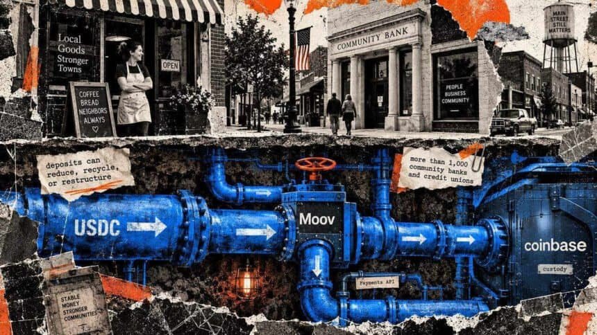 Coinbase hands community banks a stablecoin bridge and runs the plumbing under it