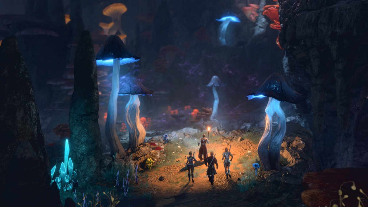 The party enters the Underdark during Act 2 of Baldur’s Gate 3, and sees a massive expanse lit only by giant glowing mushrooms