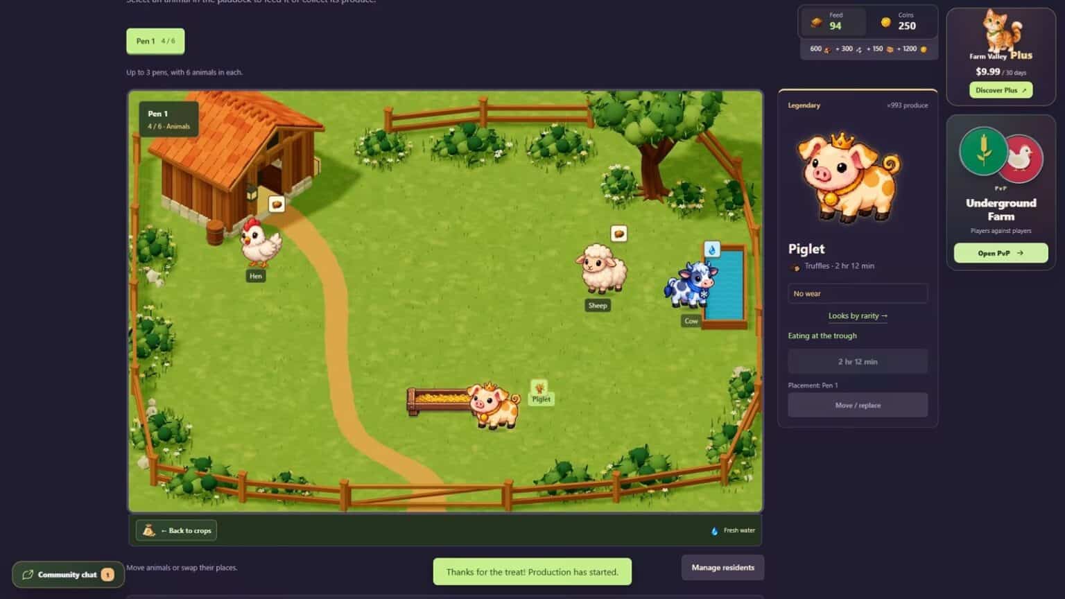 Farm Valley gameplay screenshot 3 – Building crypto game on Robinhood