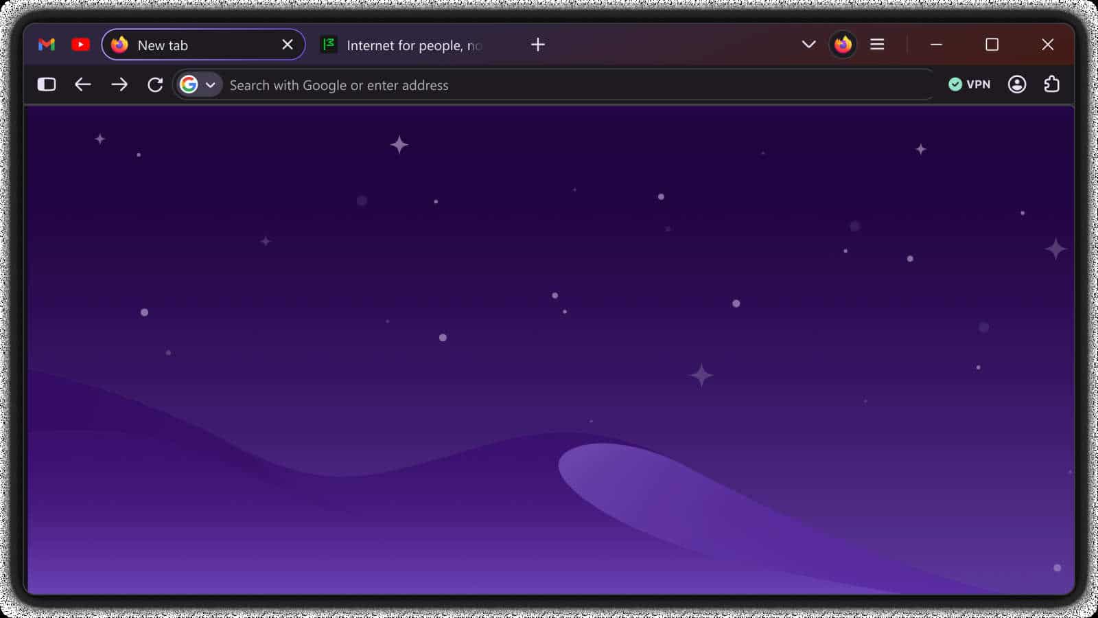 A screenshot of the Firefox toolbar with the new Project Nova design