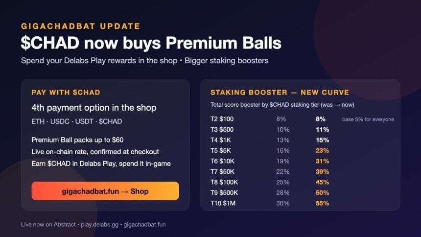 GIGACHADBAT opens Premium Balls to direct $CHAD payments