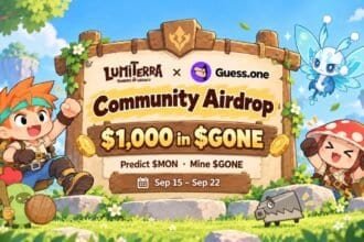 Lumiterra points players to Guess One's $GONE airdrop on Monad