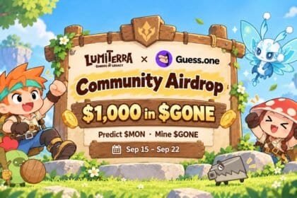 Lumiterra points players to Guess One's $GONE airdrop on Monad