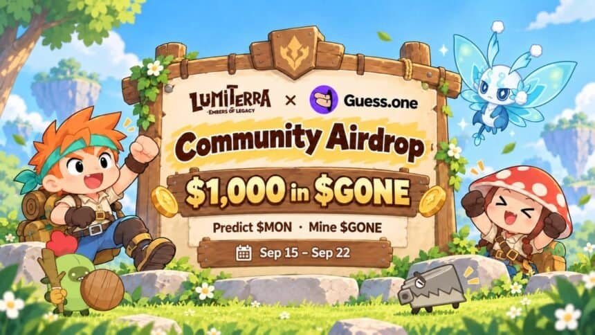 Lumiterra points players to Guess One's $GONE airdrop on Monad