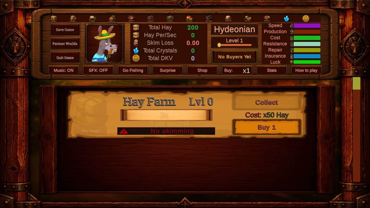 Idle Donkeys gameplay screenshot 4 – Casual crypto game on Solana